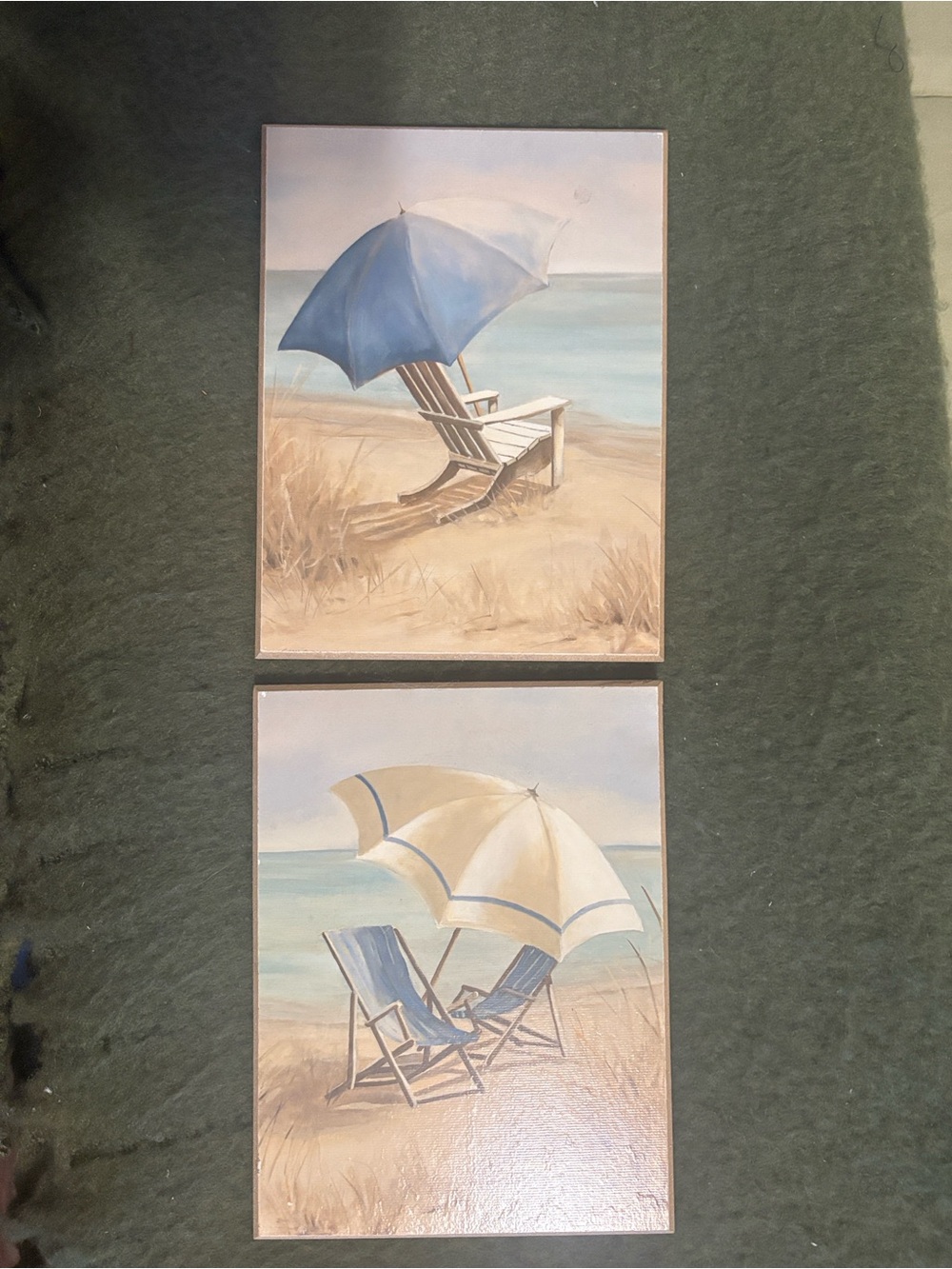 Framed Beach Umbrella Wall Art Set